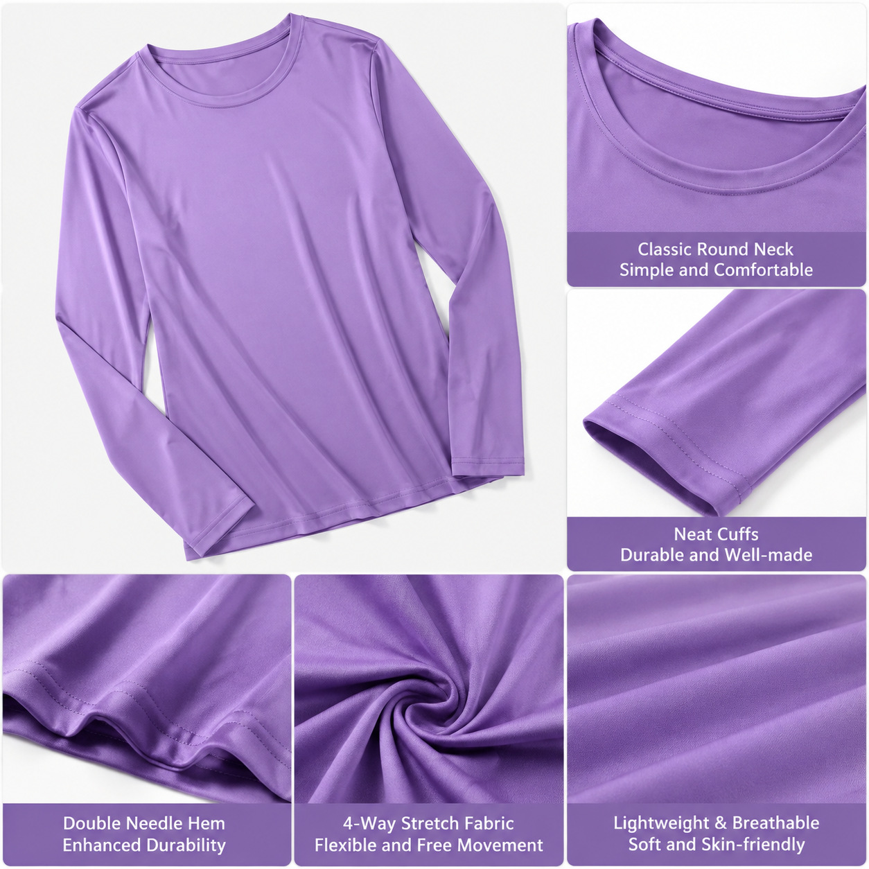 قميص داخلي طبي بأكمام طويلة وي - مراجعة Undershirt Crew Neck وسعره